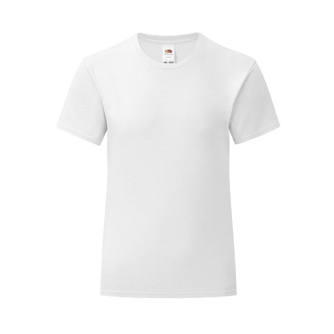 Camiseta Niña Blanca Iconic algodón (MKO1321) personalizable con tu logo
